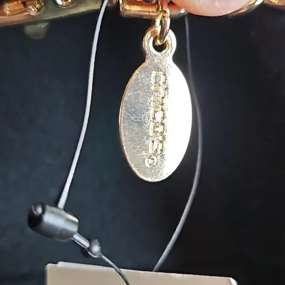 Chico's | NWT Women's Multi Avery Beaded Gold Chain Leather Belt Sz S/M - Picture 10 of 13